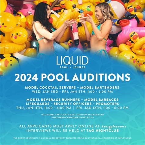 bottle girl auditions las vegas 2024|Liquid Pool 2024 Auditions .